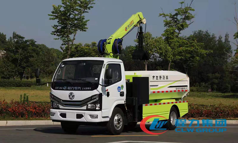 国六蓝牌清淤车 抓斗车