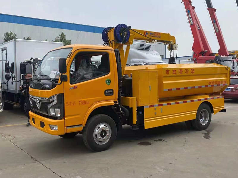 国六蓝牌清淤车 抓斗车